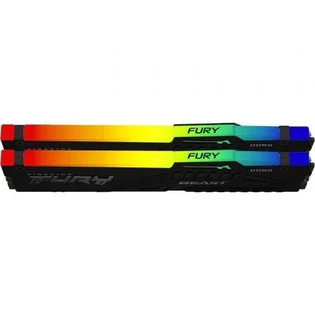 Kingston FURY Beast KF556C40BBAK2-16 16GB (2x8GB) Kit de Memoria RAM DDR5 5600MHz CL40 DIMM 1.25V RGB - Perfil Intel XMP 3.0 Kingston FURY Beast KF556C40BBAK2-16 16GB (2x8GB) Kit de Memoria RAM DDR5 5600MHz CL40 DIMM 1.25V RGB - Perfil Intel XMP 3.0